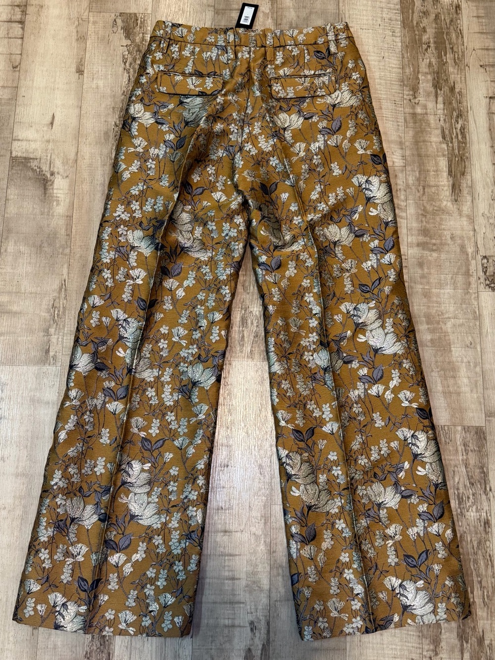 Banana Republic's Eclat Wide-Leg Brocade Pant Golds Size 4 NWT Brand New - Picture 7 of 16